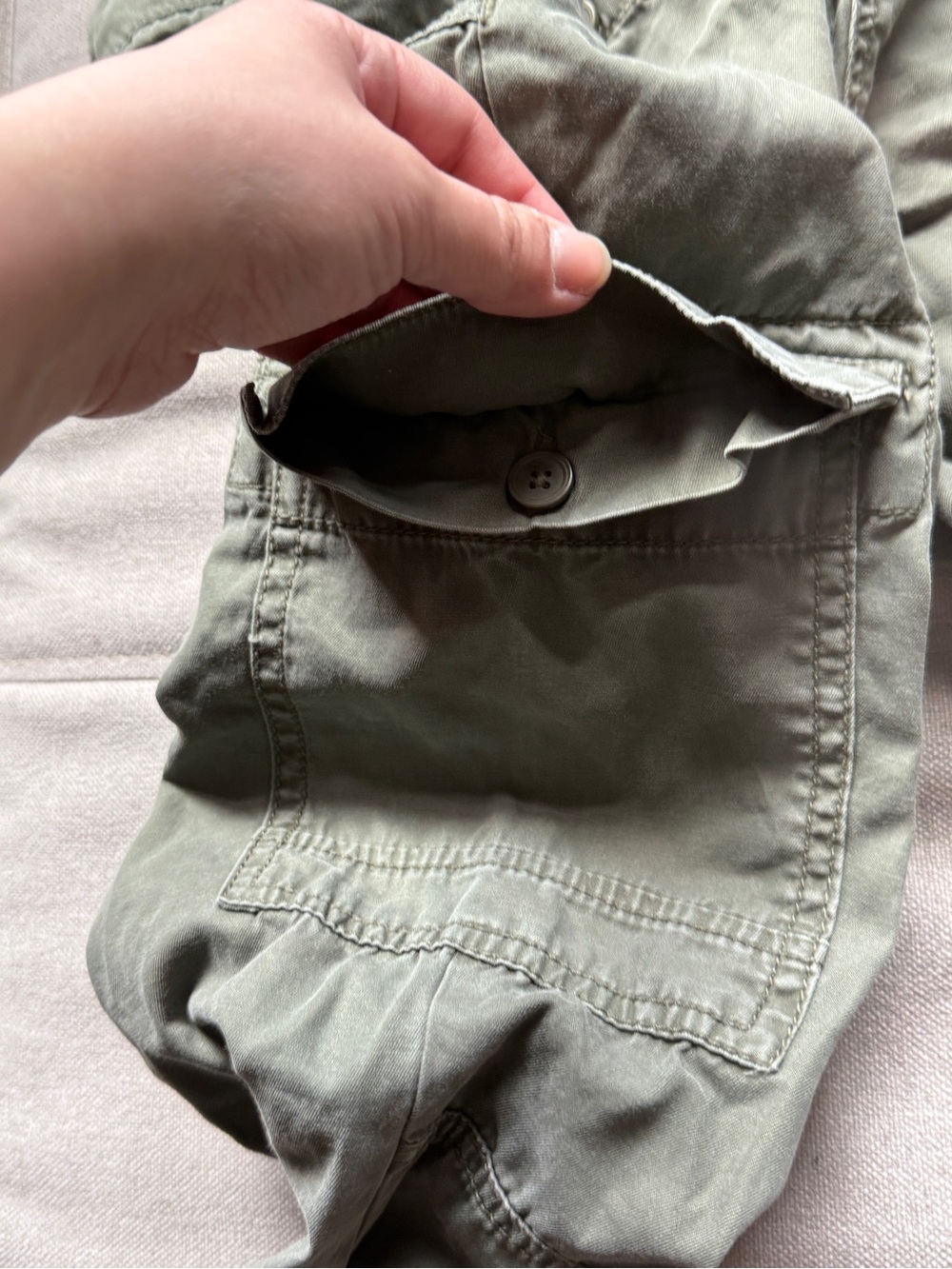 LOFT Olive Green Cargo Pants - Picture 6 of 6
